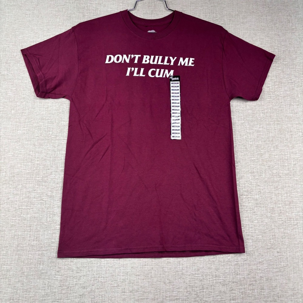 Danny Duncan Dont Bully Me Ill Cum Maroon Graphic T-Shirt Mens Medium NEW